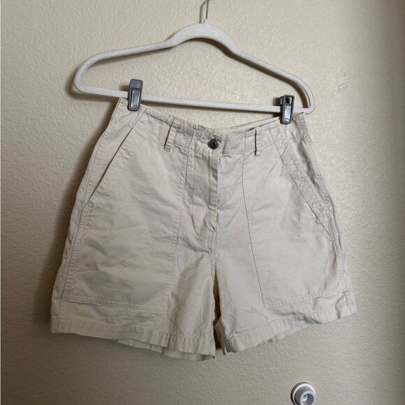 Arket High Waist Twill Cargo Shorts Cream Size 38 6US - Picture 2 of 7